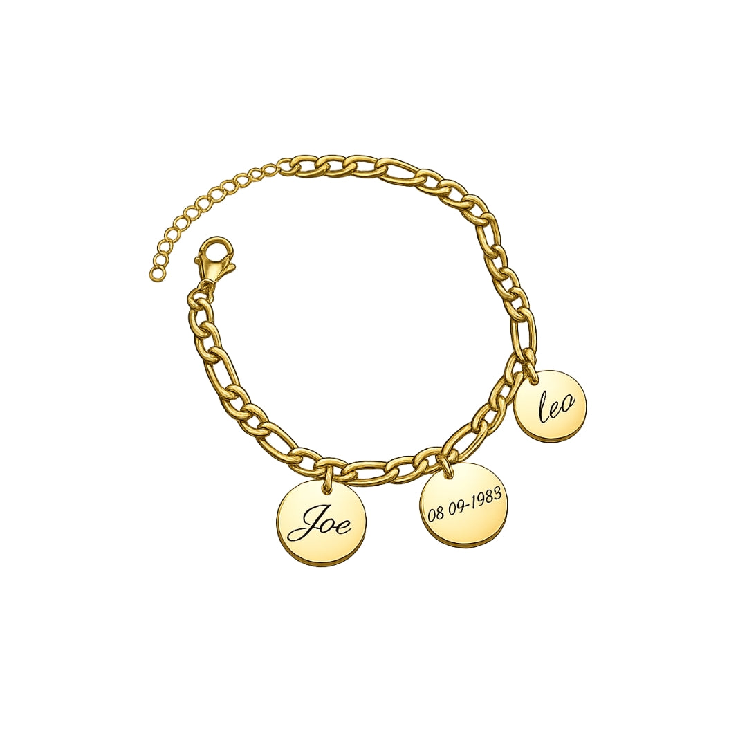 The Keepsake Disc Bracelet (Gold)