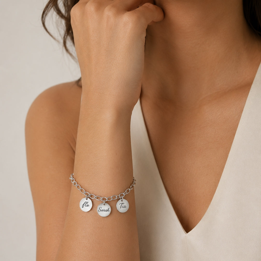 The Keepsake Disc Bracelet (Silver)