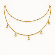 Dewdrop Necklace / Crystal drop necklace