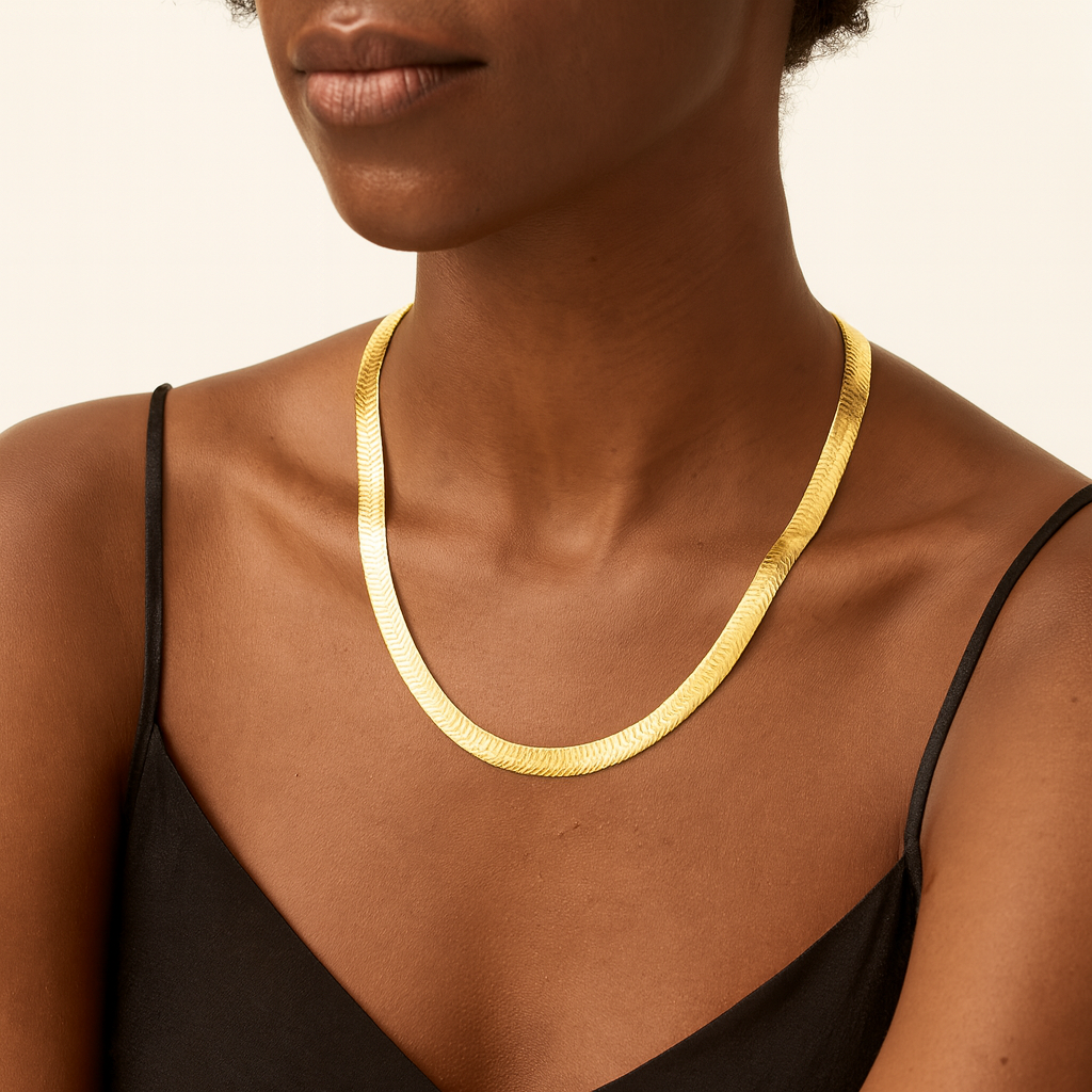 Golden Flow Necklace / Radiant Chain Necklace