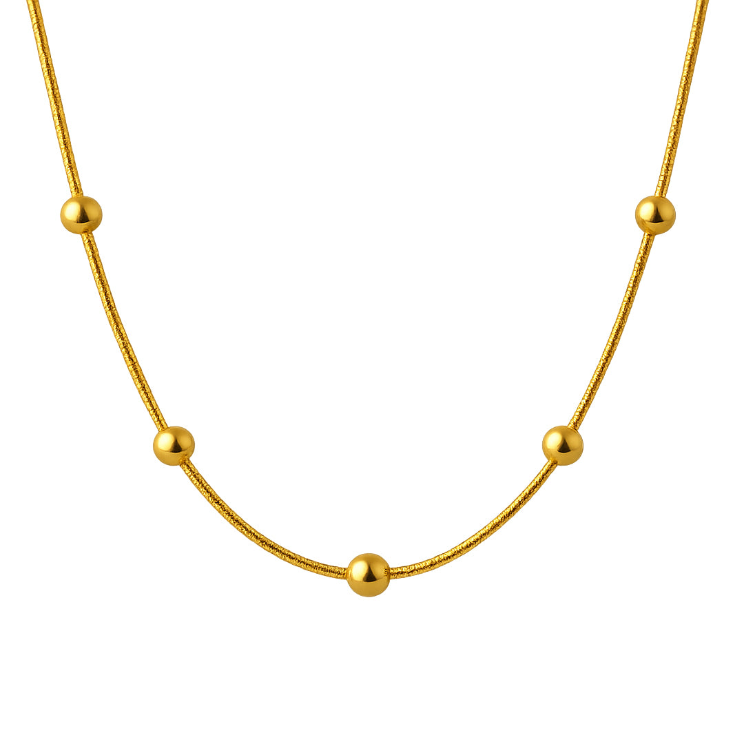 Radiant Beads Necklace / Golden Bead Necklace