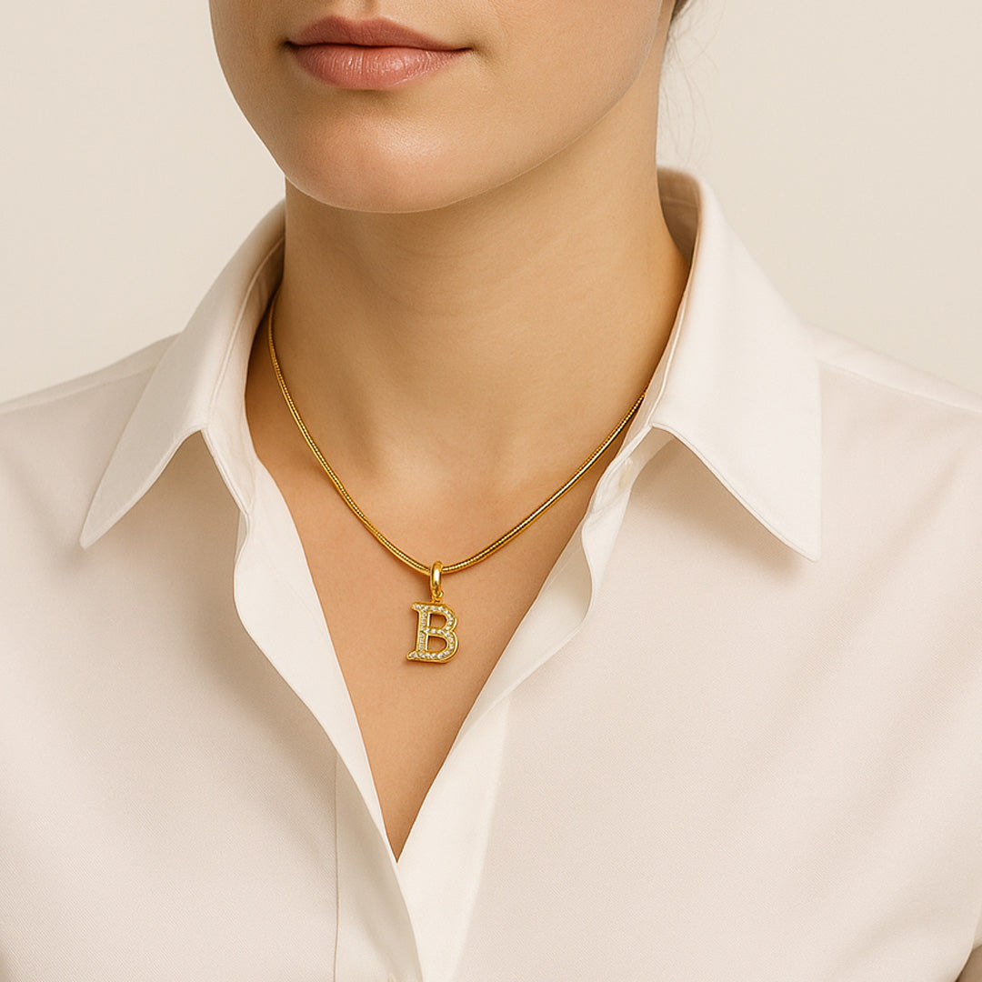 Radiant Initial Necklace