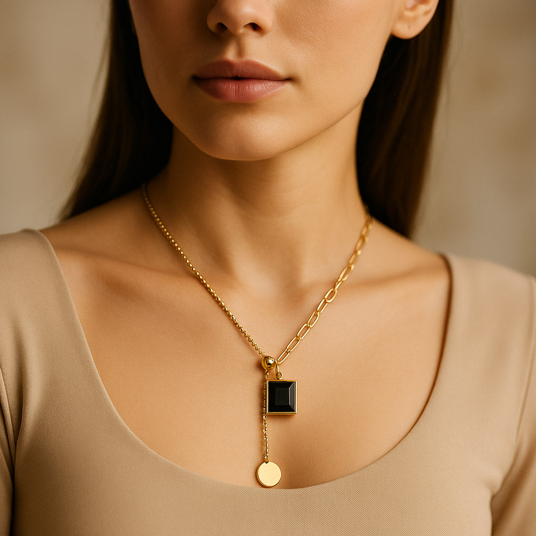 Noir Drop Necklace / Midnight Glow Necklace
