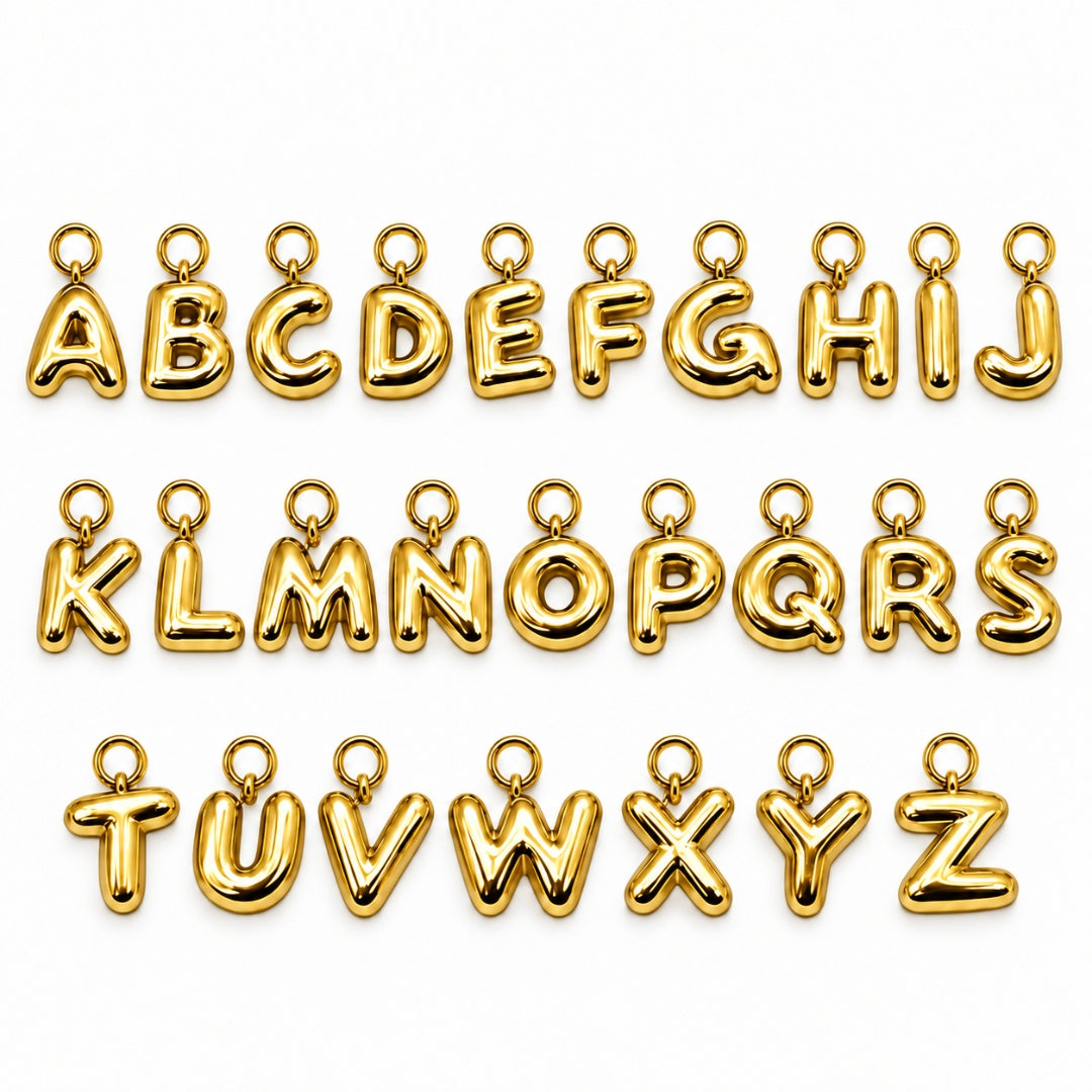 Dainty Initial Chain Necklace (Gold)