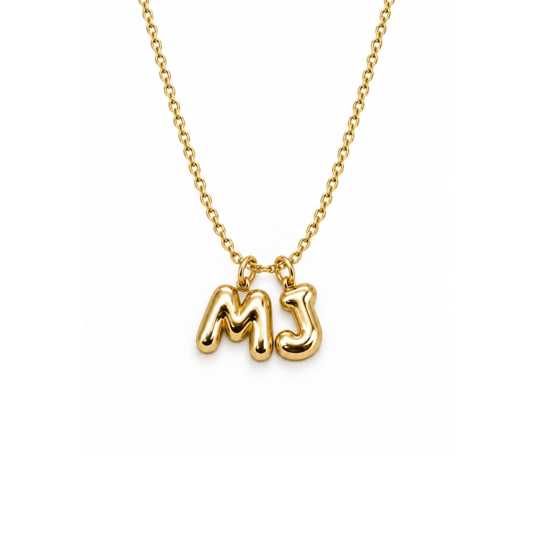Dainty Initial Chain Necklace (Gold)