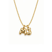 Dainty Initial Chain Necklace (Gold)