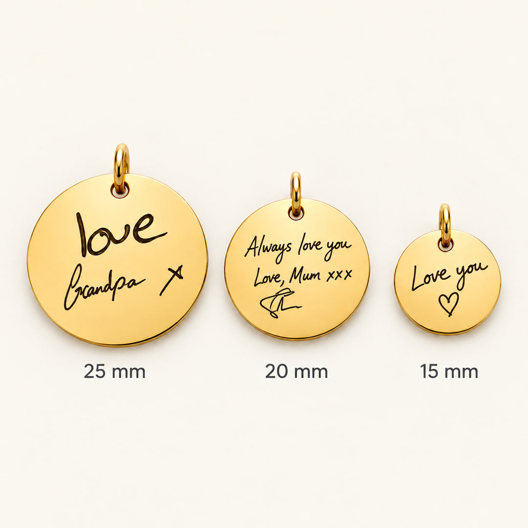 Round Pendant Necklace (Gold)