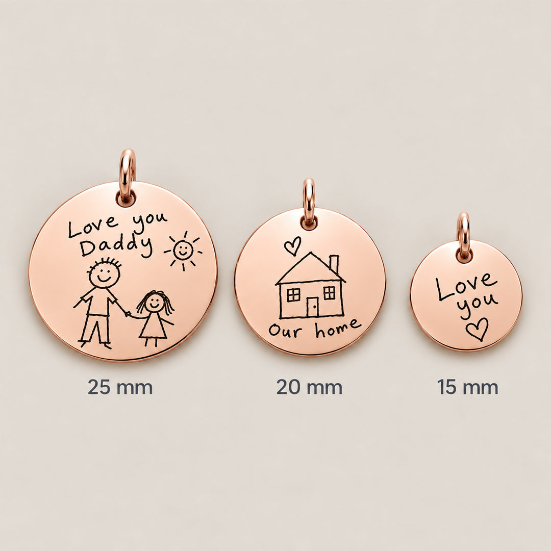 Round Pendant Necklace (Rose Gold)
