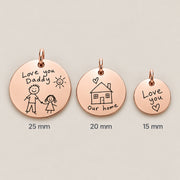 Round Pendant Necklace (Rose Gold)