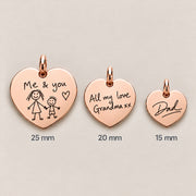 Handwriting Necklace (Rose Gold Heart)