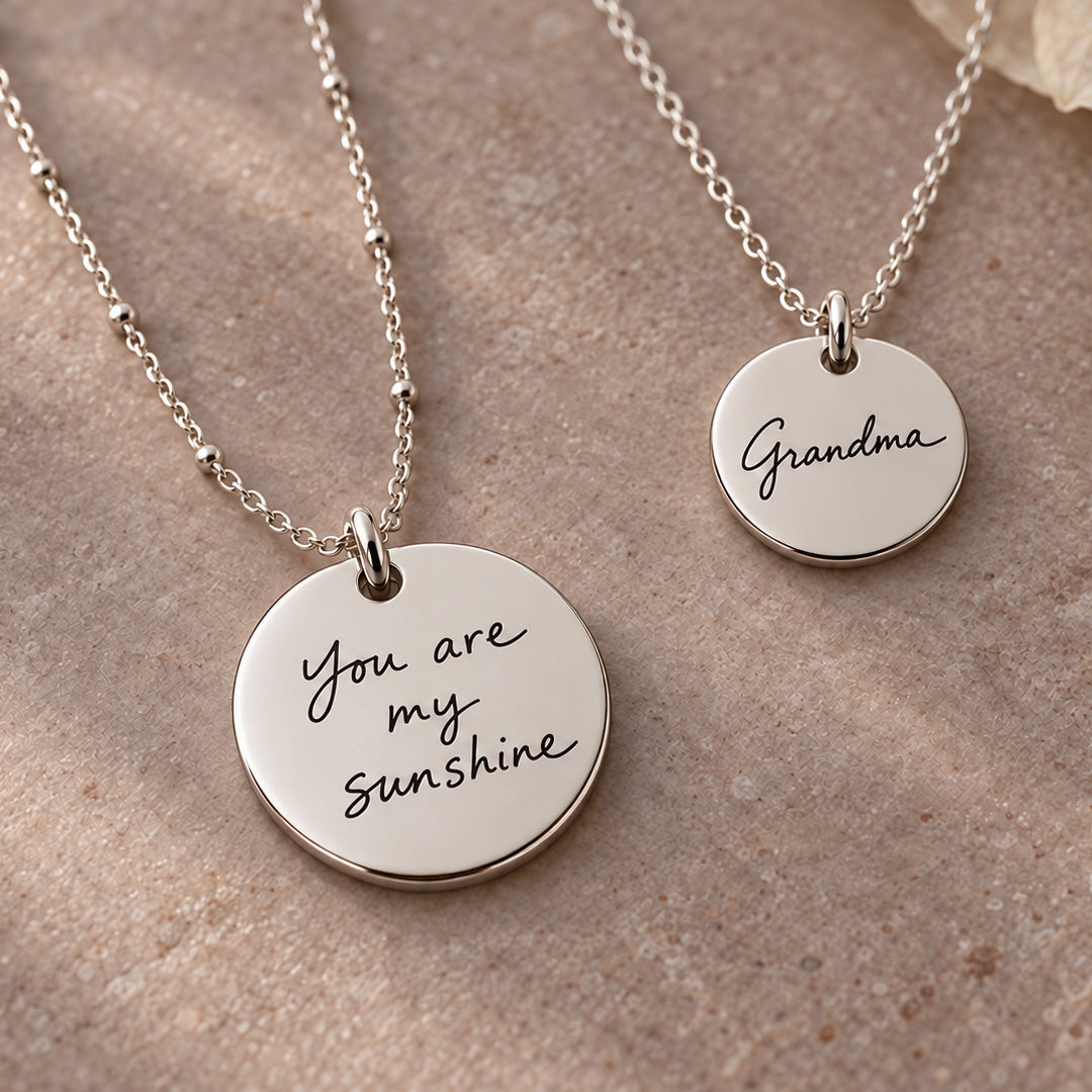 Round Pendant Necklace (Silver)