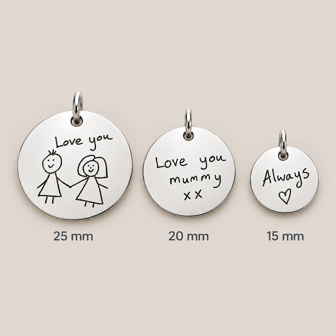 Round Pendant Necklace (Silver)