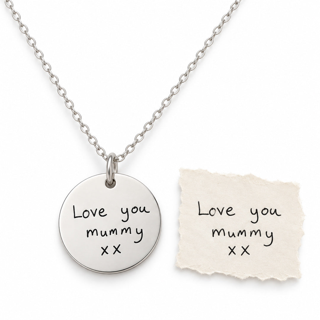 Round Pendant Necklace (Silver)