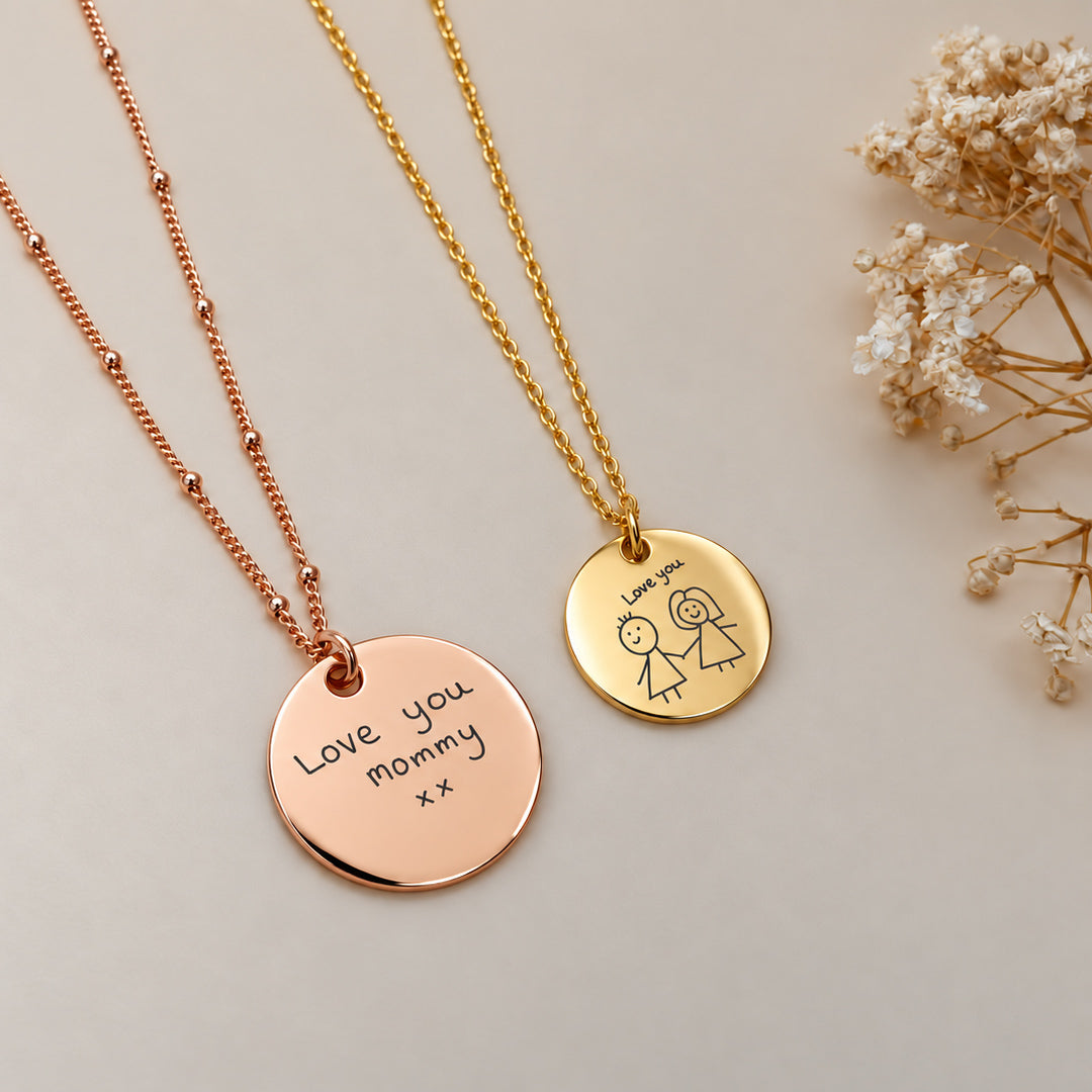 Round Pendant Necklace (Gold)
