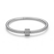 Crystal Pavé Bangle (silver)
