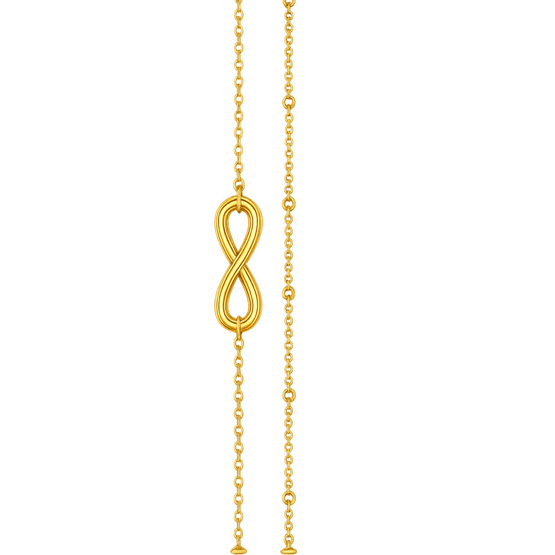 Infinity double chain bracelet