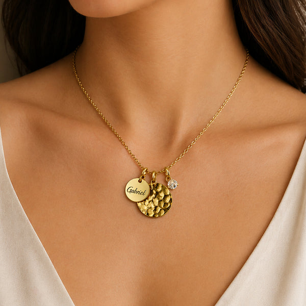 Hammered Glow Necklace (100% Tarnish Free)