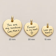 Handwriting Necklace (Gold Heart)