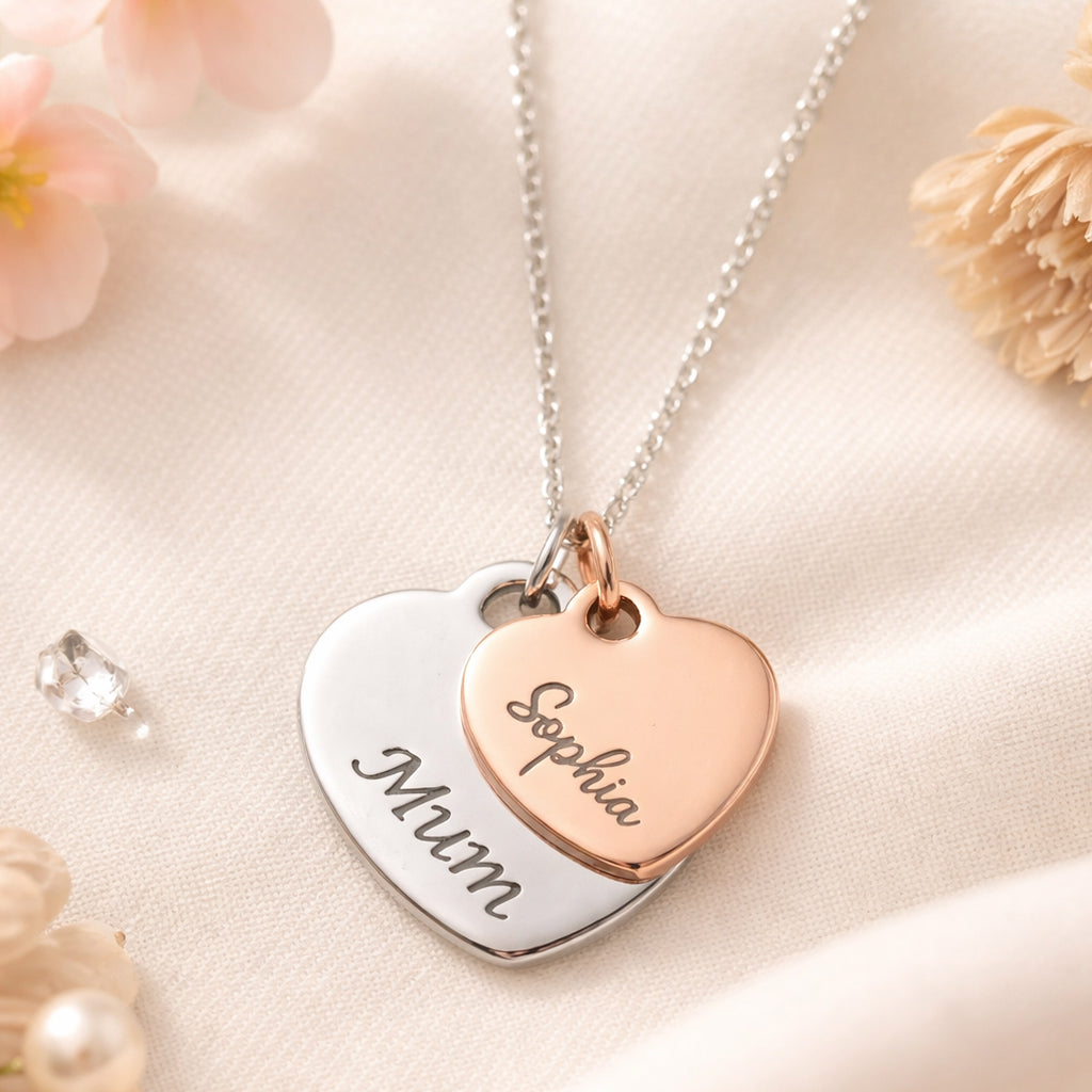 Combo Hearts Entwined Necklace