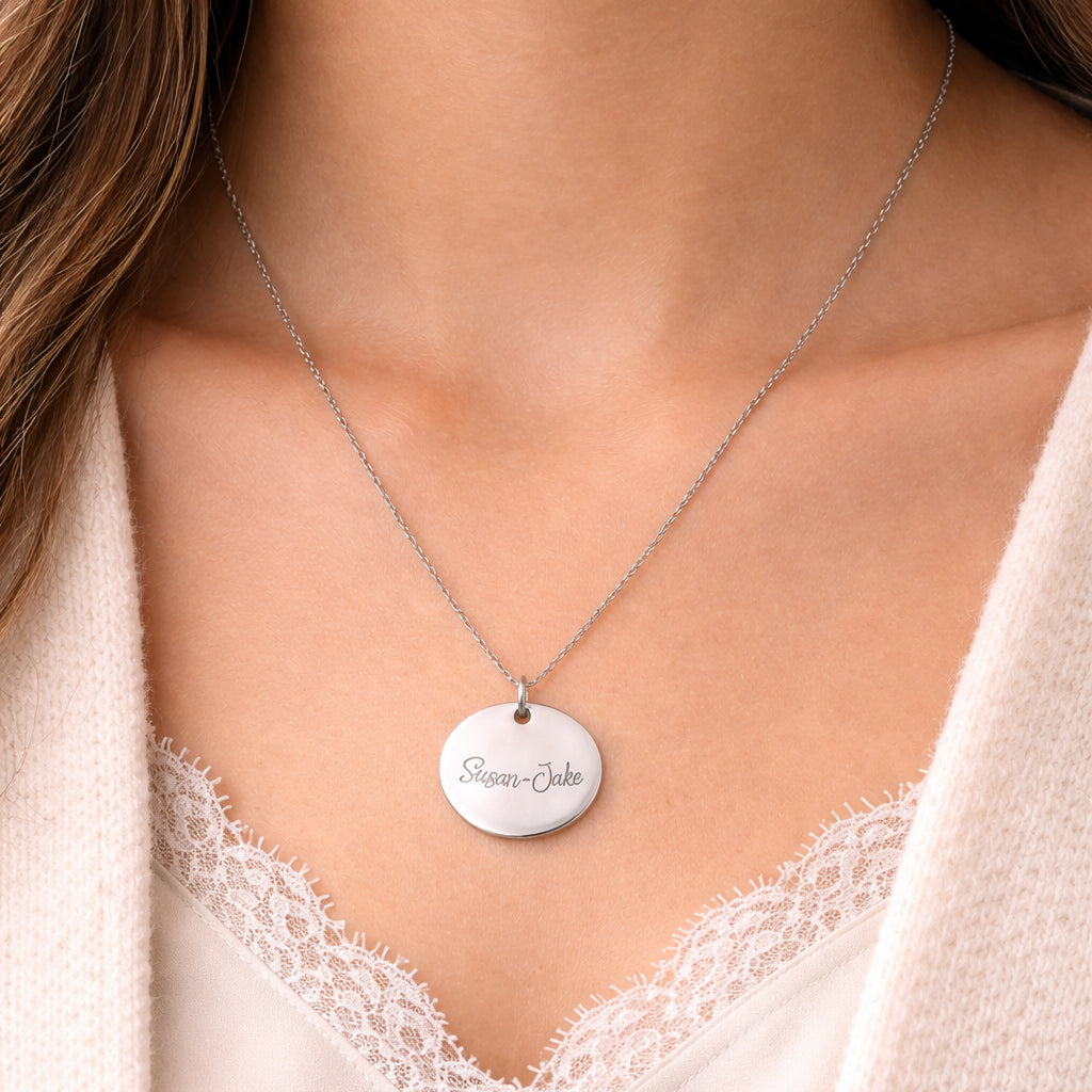 Moonlit Disc Necklace