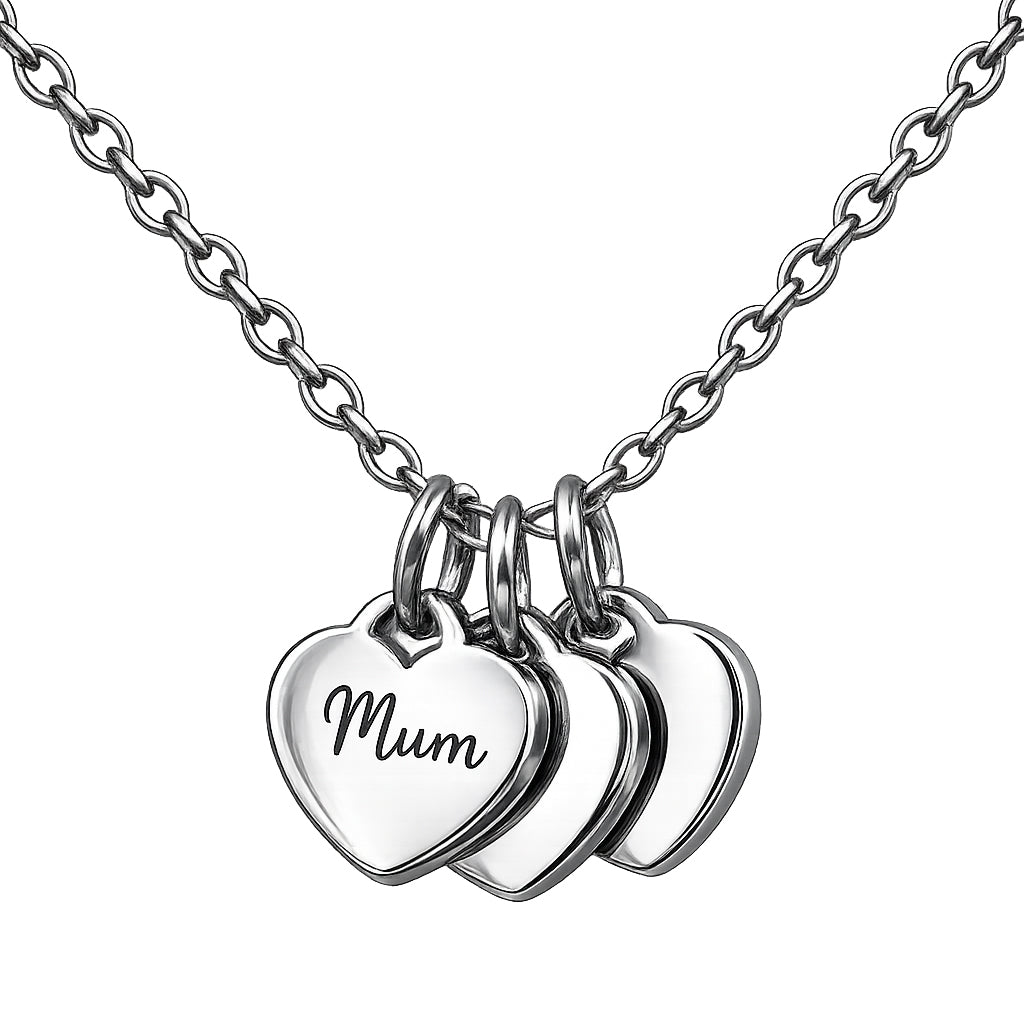 Loved Hearts Necklace (Silver)
